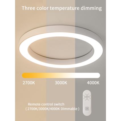 Immax NEO 07213L - LED Dimmable φωτιστικό οροφής PASTEL LED/68W/230V 95 cm λευκό Tuya + τηλεχειριστήριο