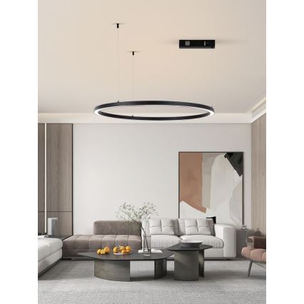 Immax NEO 07215L - Led Dimmable κρεμαστό φωτιστικό οροφής FINO LED/60W/230V 80 cm μαύρο Tuya + τηλεχειριστήριο