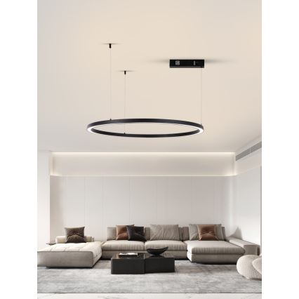 Immax NEO 07215L - Led Dimmable κρεμαστό φωτιστικό οροφής FINO LED/60W/230V 80 cm μαύρο Tuya + τηλεχειριστήριο