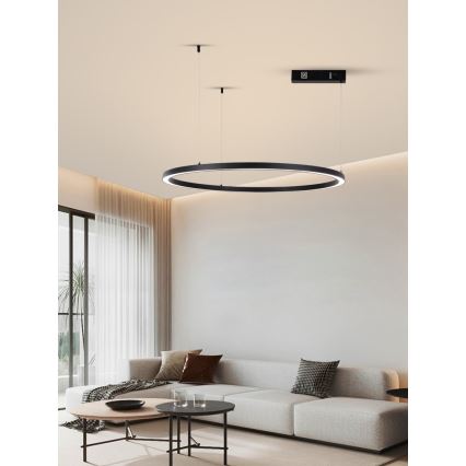 Immax NEO 07215L - Led Dimmable κρεμαστό φωτιστικό οροφής FINO LED/60W/230V 80 cm μαύρο Tuya + τηλεχειριστήριο