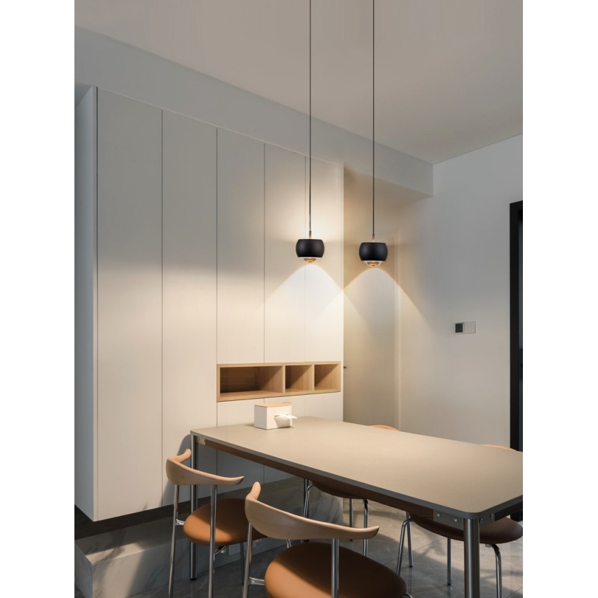 Immax NEO 07219L - Ρυθμιζόμενο LED φωτιστικό οροφής με καλώδιο DORMINE LED/6W/230V ματ μαύρο Tuya + τηλεχειριστήριο