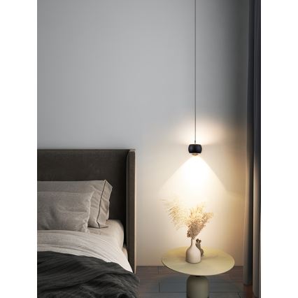 Immax NEO 07219L - Led Dimmable κρεμαστό φωτιστικό οροφής DORMINE LED/6W/230V ματ μαύρο Tuya + τηλεχειριστήριο