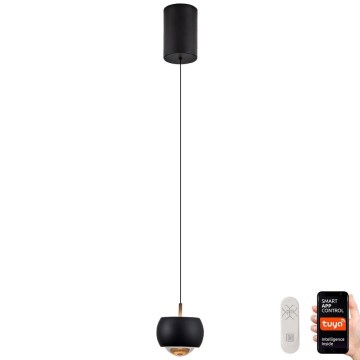 Immax NEO 07219L - Ρυθμιζόμενο LED φωτιστικό οροφής με καλώδιο DORMINE LED/6W/230V ματ μαύρο Tuya + τηλεχειριστήριο