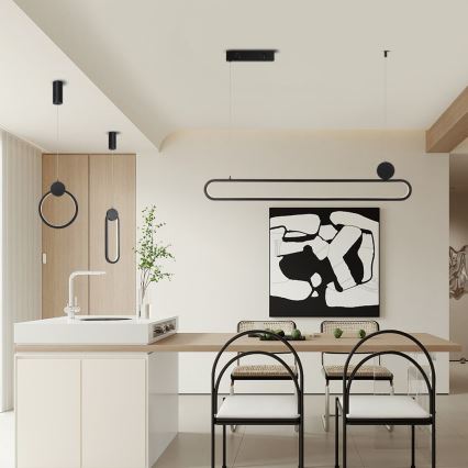 Immax NEO 07232L - Led Dimmable κρεμαστό φωτιστικό οροφής NEO LITE OVALE LED/22W/230V 2700-6500K Wi-Fi Tuya + τηλεχειριστήριο