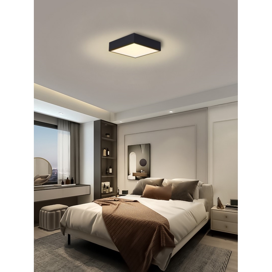 Immax NEO 07237L - LED Dimmable φωτιστικό οροφής CANTO LED/22W/230V μαύρο Tuya + τηλεχειριστήριο