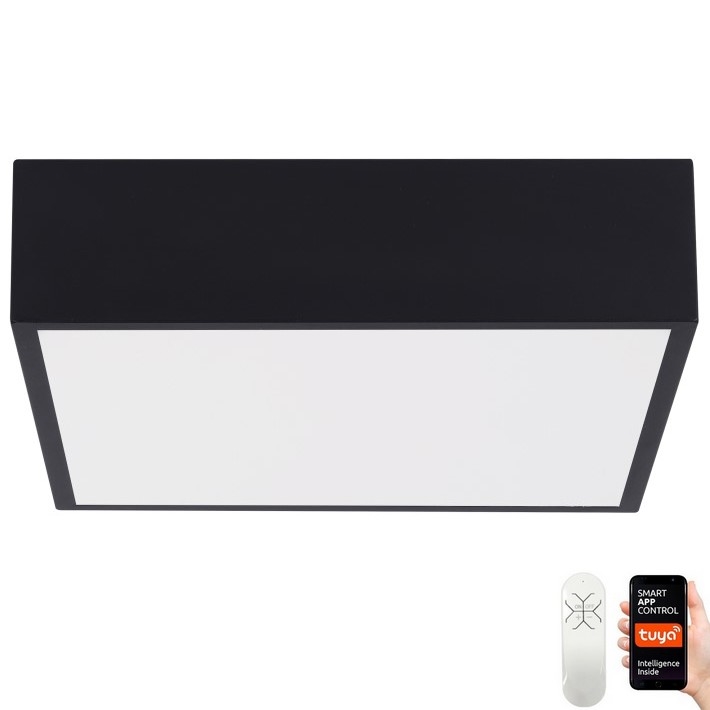 Immax NEO 07237L - Ρυθμιζόμενο LED οροφής φωτιστικό CANTO LED/22W/230V μαύρο Tuya + τηλεχειριστήριο