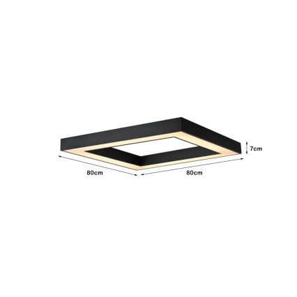 Immax NEO 07239L - LED Dimmable φωτιστικό οροφής CANTO LED/60W/230V μαύρο Tuya + τηλεχειριστήριο