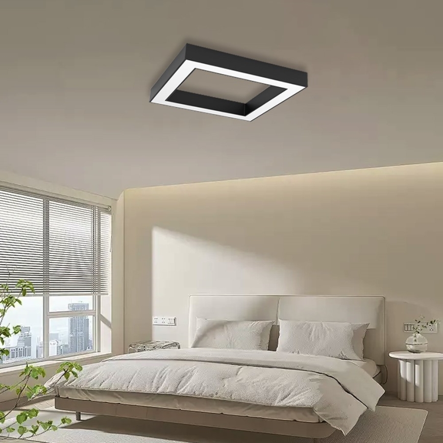 Immax NEO 07239L - LED Dimmable φωτιστικό οροφής CANTO LED/60W/230V μαύρο Tuya + τηλεχειριστήριο