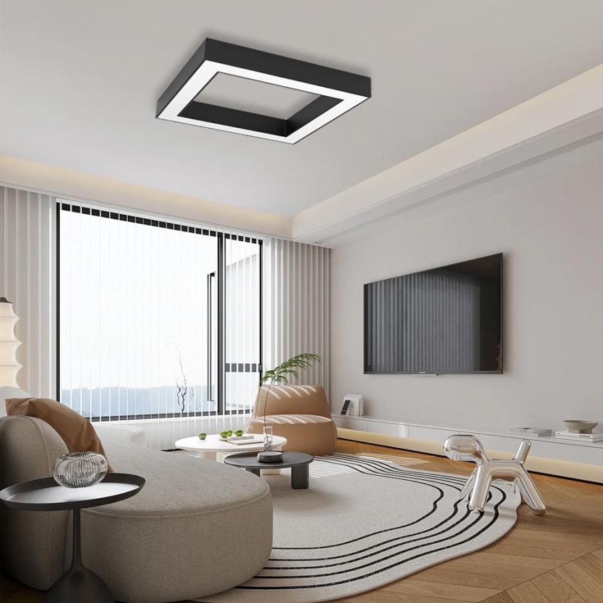 Immax NEO 07239L - LED Dimmable φωτιστικό οροφής CANTO LED/60W/230V μαύρο Tuya + τηλεχειριστήριο