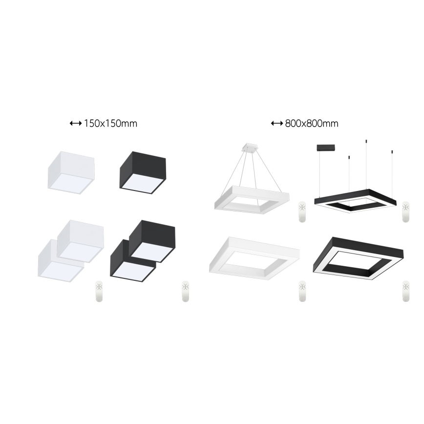 Immax NEO 07239L - LED Dimmable φωτιστικό οροφής CANTO LED/60W/230V μαύρο Tuya + τηλεχειριστήριο