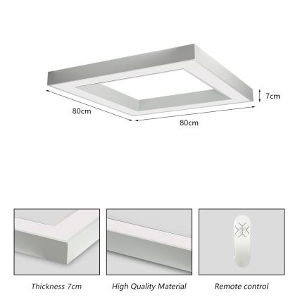 Immax NEO 07240L - Ρυθμιζόμενο LED οροφής φωτιστικό CANTO LED/60W/230V 2700-6500K Tuya λευκό