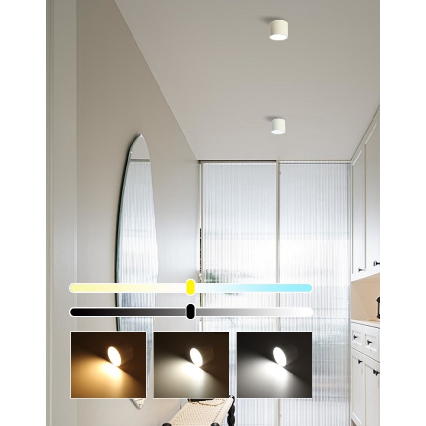 Immax NEO 07241L - Ρυθμιζόμενο φωτιστικό οροφής LED RONDATE LED/18W/230V 11,5cm Wi‑Fi συμβατό με Tuya