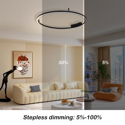 Immax NEO 07246-80 - LED Dimmable φωτιστικό οροφής FINO LED/55W/230V 80cm Tuya + τηλεχειριστήριο