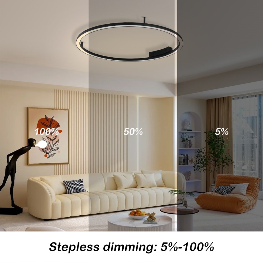 Immax NEO 07246-80 - LED Dimmable φωτιστικό οροφής FINO LED/55W/230V 80cm Tuya + τηλεχειριστήριο