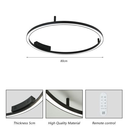 Immax NEO 07246-80 - LED Dimmable φωτιστικό οροφής FINO LED/55W/230V 80cm Tuya + τηλεχειριστήριο