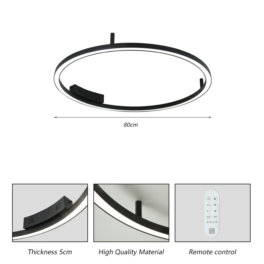 Immax NEO 07246-80 - LED Dimmable φωτιστικό οροφής FINO LED/55W/230V 80cm Tuya + τηλεχειριστήριο
