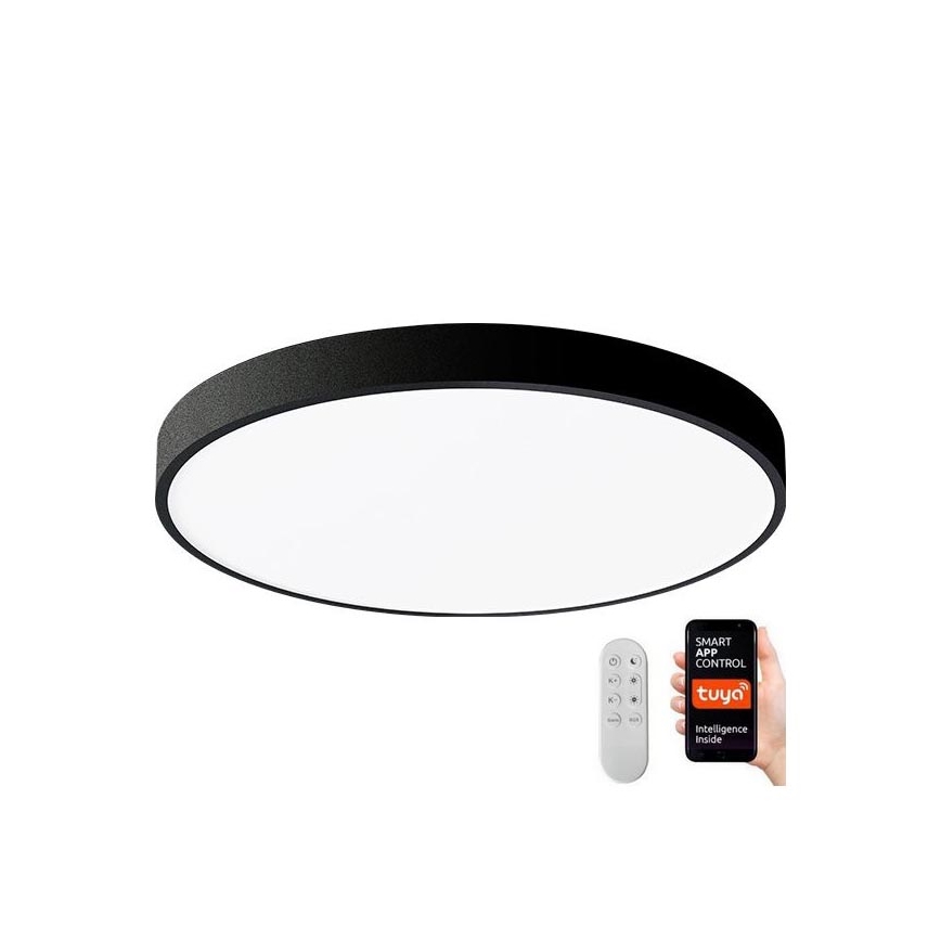 Immax NEO 07248L - LED Dimmable φωτιστικό οροφής NEO LITE SEMPLICI LED/36W/230V 3000-6000K Wi-Fi Tuya μαύρο + τηλεχειριστήριο