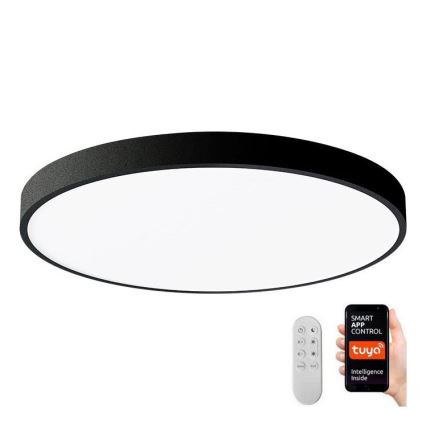 Immax NEO 07249L - LED Dimmable φωτιστικό οροφής NEO LITE SEMPLICI LED/48W/230V 3000-6000K Wi-Fi Tuya μαύρο + τηλεχειριστήριο