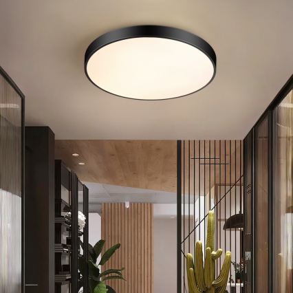 Immax NEO 07250L - LED Dimmable φωτιστικό οροφής NEO LITE SEMPLICI LED/60W/230V 3000-6000K Wi-Fi Tuya μαύρο + τηλεχειριστήριο