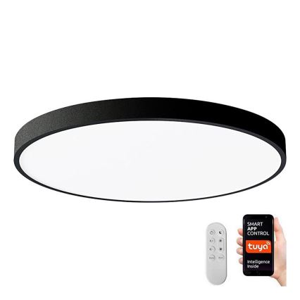 Immax NEO 07250L - LED Dimmable φωτιστικό οροφής NEO LITE SEMPLICI LED/60W/230V 3000-6000K Wi-Fi Tuya μαύρο + τηλεχειριστήριο