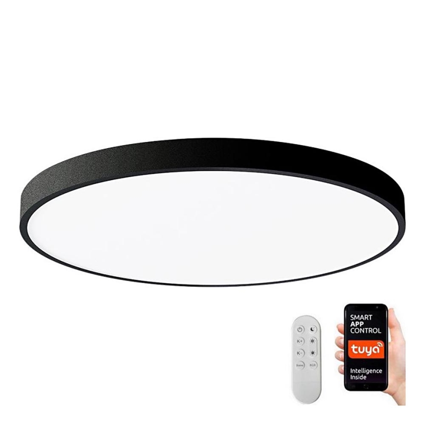 Immax NEO 07250L - LED Dimmable φωτιστικό οροφής NEO LITE SEMPLICI LED/60W/230V 3000-6000K Wi-Fi Tuya μαύρο + τηλεχειριστήριο