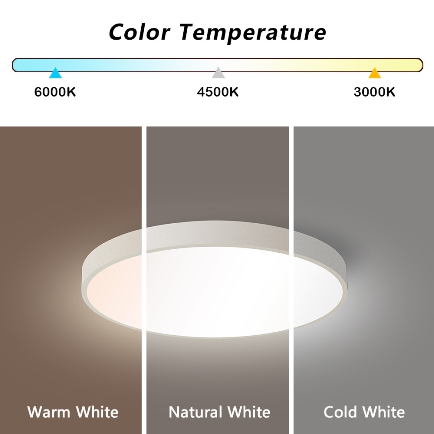 Immax NEO 07251L - LED Dimmable φωτιστικό οροφής NEO LITE SEMPLICI LED/36W/230V 3000-6000K Wi-Fi Tuya λευκό + τηλεχειριστήριο