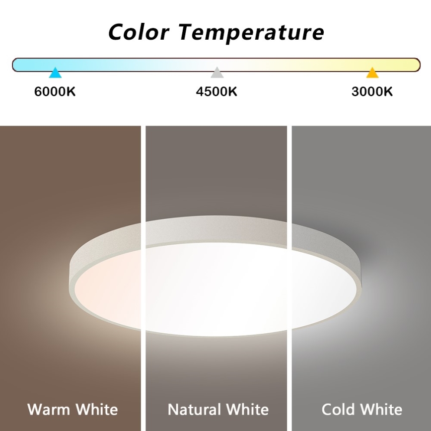 Immax NEO 07252L - LED Dimmable φωτιστικό οροφής NEO LITE SEMPLICI LED/48W/230V 3000-6000K Wi-Fi Tuya λευκό + τηλεχειριστήριο