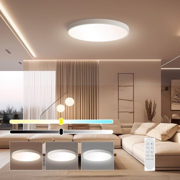 Immax NEO 07253L - LED Dimmable φωτιστικό οροφής NEO LITE SEMPLICI LED/60W/230V 3000-6000K Wi-Fi Tuya λευκό + τηλεχειριστήριο