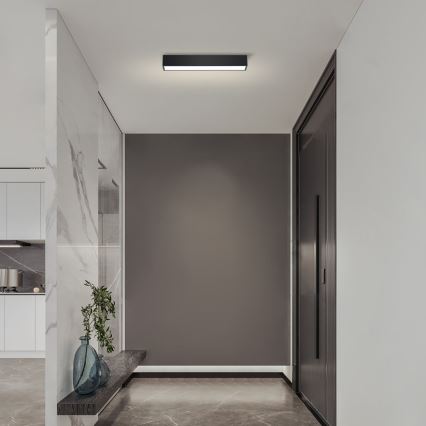 Immax NEO 07254L - LED Dimmable φωτιστικό οροφής NEO LITE LUNGO LED/20W/230V 3000-6000K Wi-Fi Tuya μαύρο + τηλεχειριστήριο