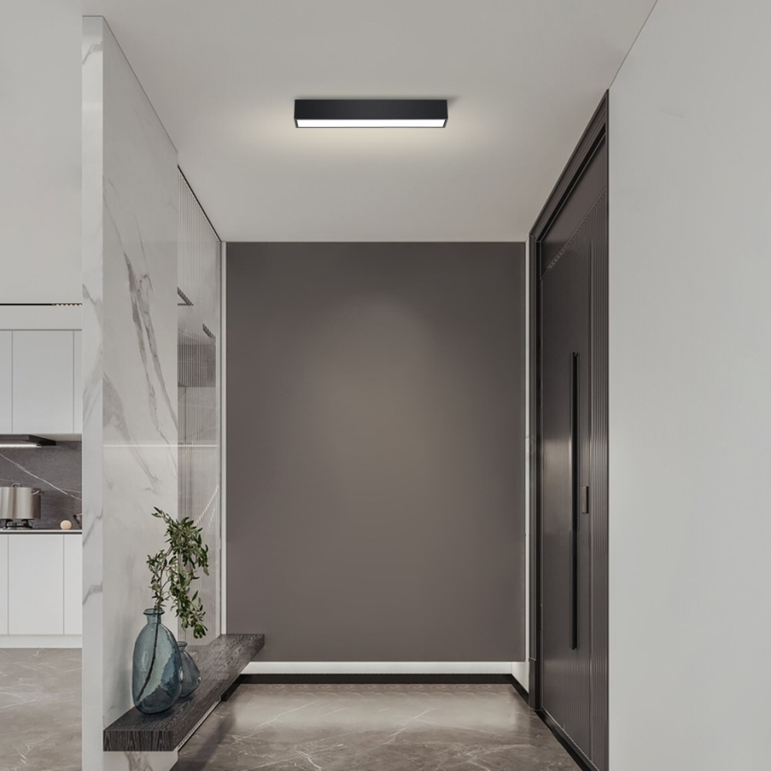 Immax NEO 07254L - LED Dimmable φωτιστικό οροφής NEO LITE LUNGO LED/20W/230V 3000-6000K Wi-Fi Tuya μαύρο + τηλεχειριστήριο