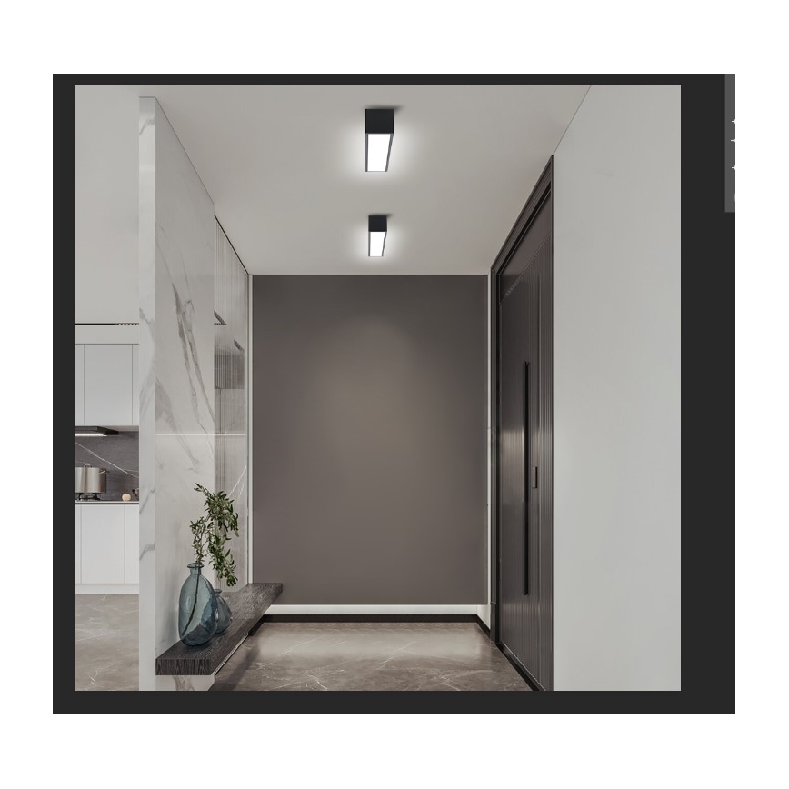 Immax NEO 07254L - LED Dimmable φωτιστικό οροφής NEO LITE LUNGO LED/20W/230V 3000-6000K Wi-Fi Tuya μαύρο + τηλεχειριστήριο