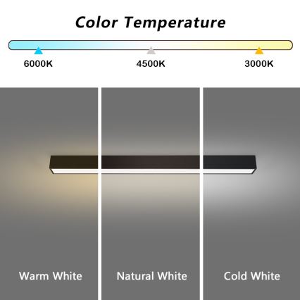 Immax NEO 07255L - LED Ρυθμιζόμενο φωτιστικό οροφής NEO LITE LUNGO LED/20W/230V 3000-6000K Wi-Fi Tuya μαύρο + τηλεχειριστήριο