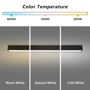 Immax NEO 07256L - LED Dimmable φωτιστικό οροφής NEO LITE LUNGO LED/38W/230V 3000-6000K Wi-Fi Tuya μαύρο + τηλεχειριστήριο