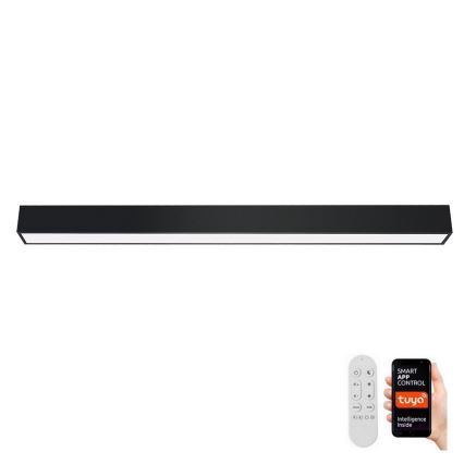 Immax NEO 07256L - LED Dimmable φωτιστικό οροφής NEO LITE LUNGO LED/38W/230V 3000-6000K Wi-Fi Tuya μαύρο + τηλεχειριστήριο