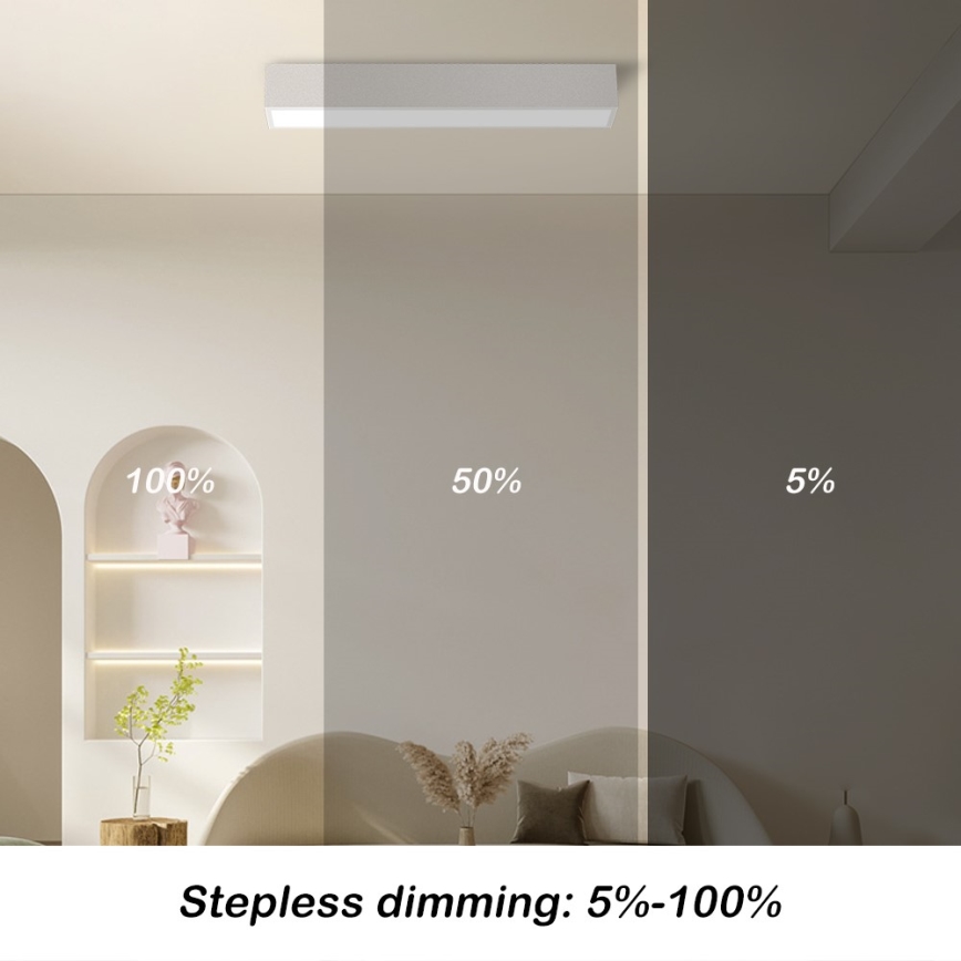 Immax NEO 07257L - LED Dimmable φωτιστικό οροφής NEO LITE LUNGO LED/20W/230V 3000-6000K Wi-Fi Tuya λευκό + τηλεχειριστήριο