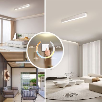 Immax NEO 07258L - LED Dimmable φωτιστικό οροφής NEO LITE LUNGO LED/29W/230V 3000-6000K Wi-Fi Tuya λευκό + τηλεχειριστήριο