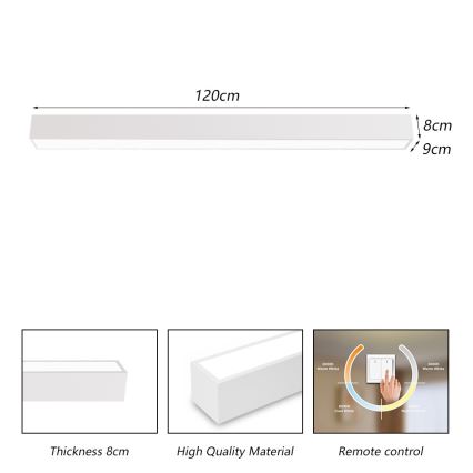 Immax NEO 07259L - LED Dimmable φωτιστικό οροφής NEO LITE LUNGO LED/38W/230V 3000-6000K Wi-Fi Tuya λευκό + τηλεχειριστήριο