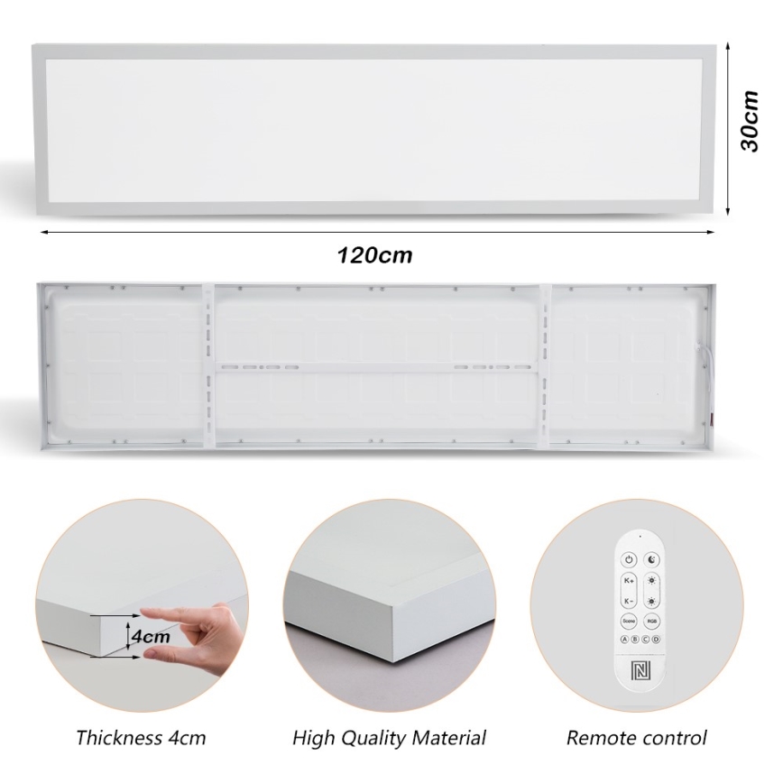 Immax NEO 07276L - Φωτιστικό οροφής μπάνιου dimming LED NEO LITE FRAME LED/50W/230V IP44 Wi-Fi Tuya + τηλεχειριστήριο λευκό