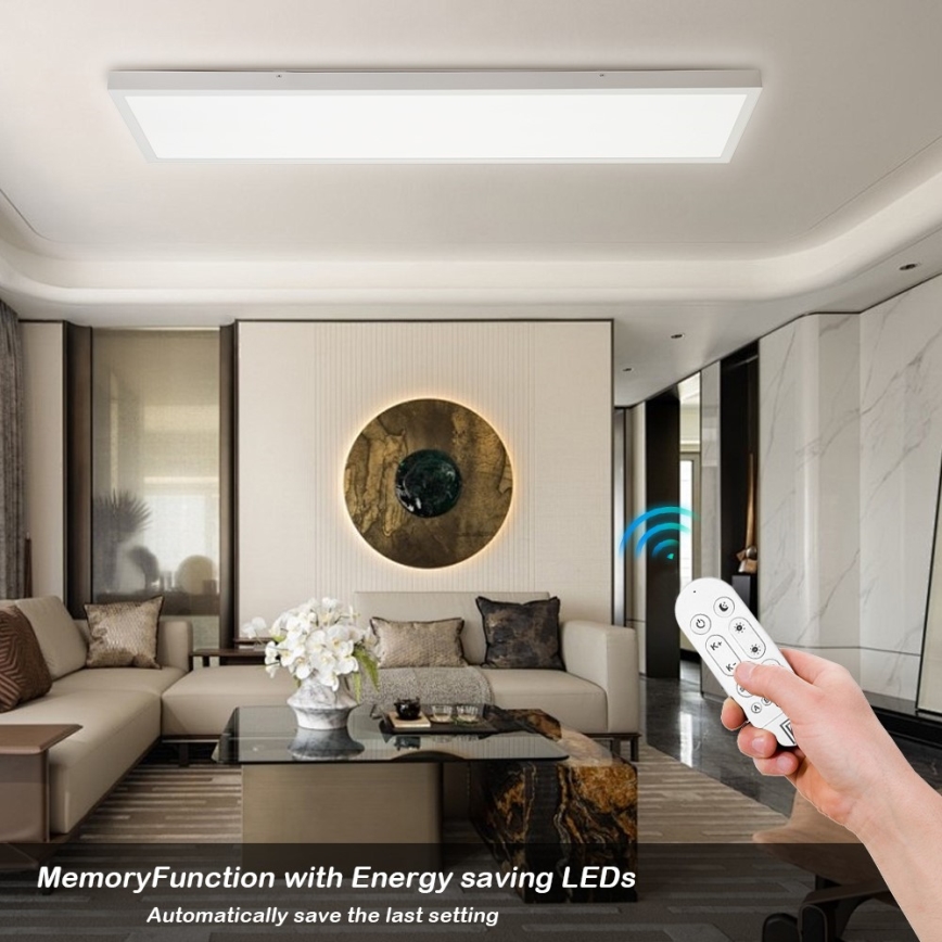 Immax NEO 07276L - Φωτιστικό οροφής μπάνιου dimming LED NEO LITE FRAME LED/50W/230V IP44 Wi-Fi Tuya + τηλεχειριστήριο λευκό