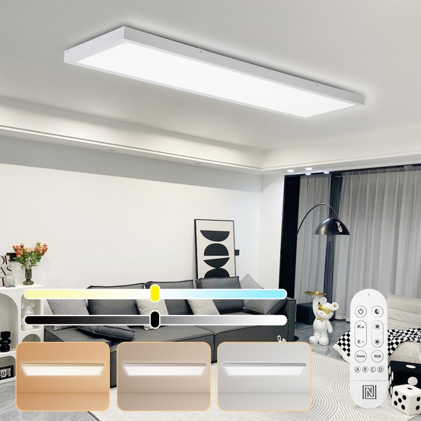 Immax NEO 07276L - Φωτιστικό οροφής μπάνιου dimming LED NEO LITE FRAME LED/50W/230V IP44 Wi-Fi Tuya + τηλεχειριστήριο λευκό