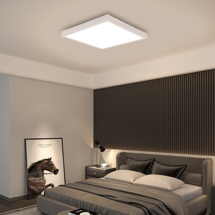 Immax NEO 07277L - Φωτιστικό οροφής μπάνιου dimming LED NEO LITE FRAME LED/50W/230V IP44 Wi-Fi Tuya +remote έλεγχος λευκό