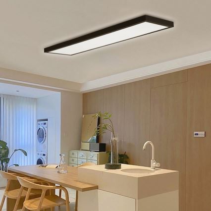 Immax NEO 07278L - Φωτιστικό οροφής μπάνιου dimming LED NEO LITE FRAME LED/50W/230V IP44 Wi-Fi Tuya + τηλεχειριστήριο μαύρο