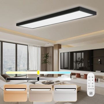 Immax NEO 07278L - Φωτιστικό οροφής μπάνιου dimming LED NEO LITE FRAME LED/50W/230V IP44 Wi-Fi Tuya + τηλεχειριστήριο μαύρο