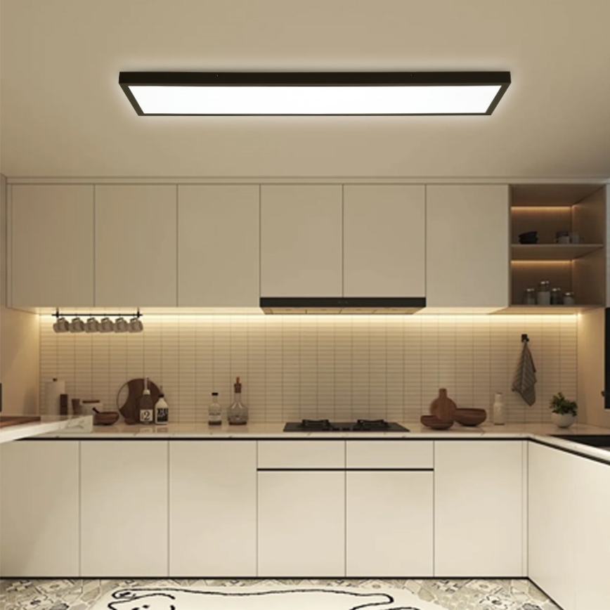 Immax NEO 07278L - Φωτιστικό οροφής μπάνιου dimming LED NEO LITE FRAME LED/50W/230V IP44 Wi-Fi Tuya + τηλεχειριστήριο μαύρο