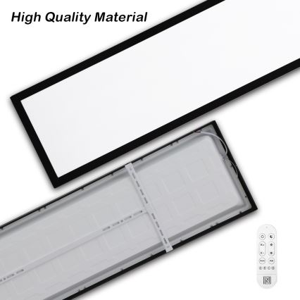Immax NEO 07278L - Φωτιστικό οροφής μπάνιου dimming LED NEO LITE FRAME LED/50W/230V IP44 Wi-Fi Tuya + τηλεχειριστήριο μαύρο