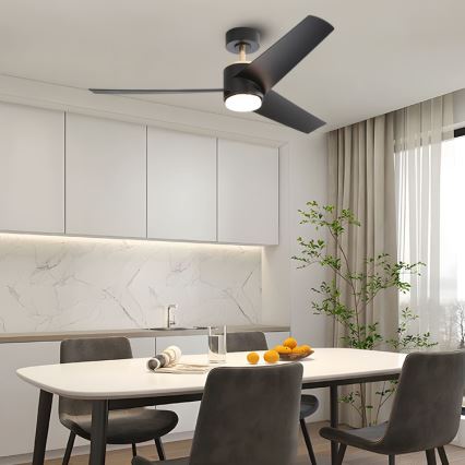 Immax NEO 07280L - Ανεμιστήρας οροφής LED BEAUTY LED/18W/230V Wi-Fi Tuya μαύρο διάμετρος 132 cm + τηλεχειριστήριο