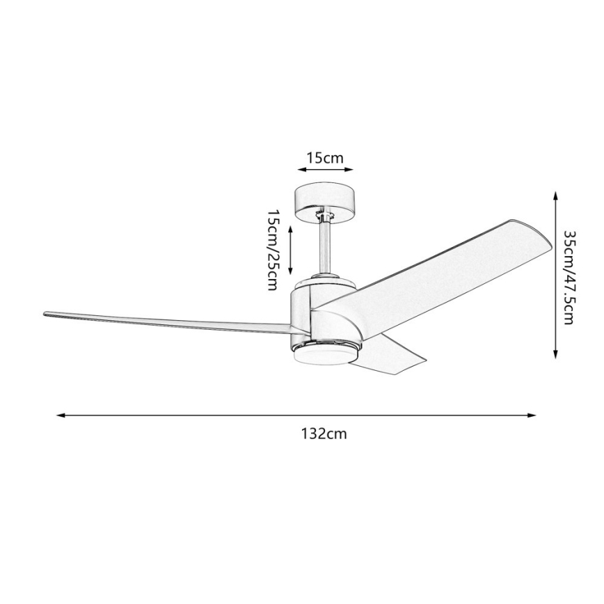 Immax NEO 07280L - Ανεμιστήρας οροφής LED BEAUTY LED/18W/230V Wi-Fi Tuya μαύρο διάμετρος 132 cm + τηλεχειριστήριο