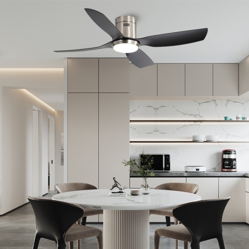Immax NEO 07282L - Ρυθμιζόμενος ανεμιστήρας οροφής PURE με ρυθμιζόμενο φωτισμό LED (CCT), 24W/230V, 3000/4000/6000K, Wi-Fi Tuya + τηλεχειριστήριο
