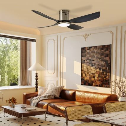 Immax NEO 07282L - Ρυθμιζόμενος ανεμιστήρας οροφής PURE με ρυθμιζόμενο φωτισμό LED (CCT), 24W/230V, 3000/4000/6000K, Wi-Fi Tuya + τηλεχειριστήριο