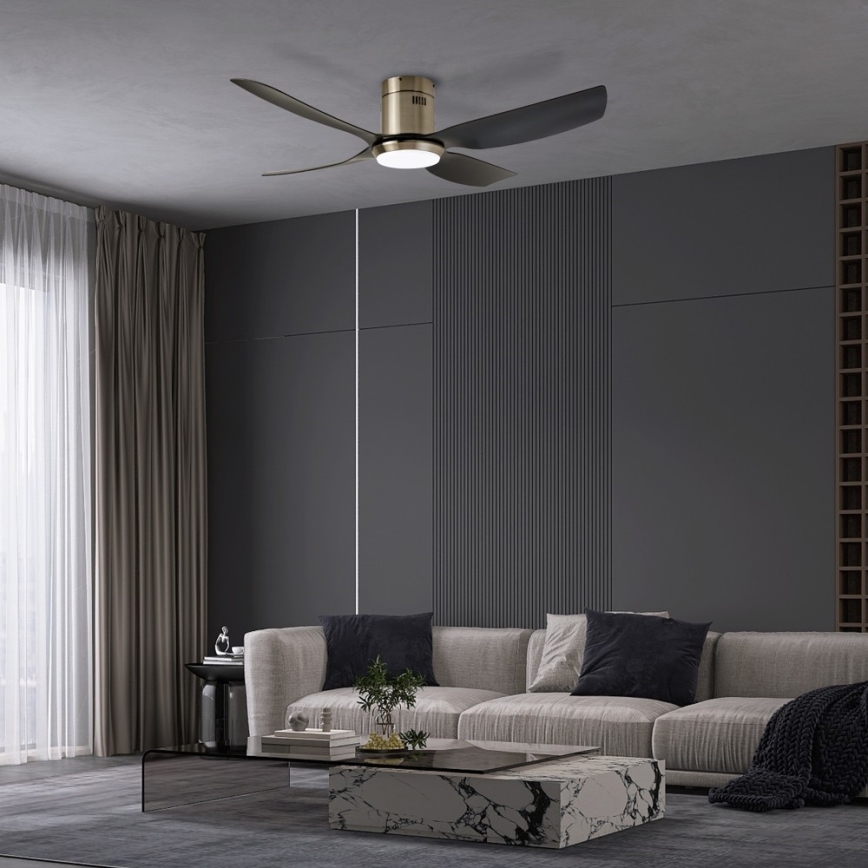 Immax NEO 07282L - Ρυθμιζόμενος ανεμιστήρας οροφής PURE με ρυθμιζόμενο φωτισμό LED (CCT), 24W/230V, 3000/4000/6000K, Wi-Fi Tuya + τηλεχειριστήριο
